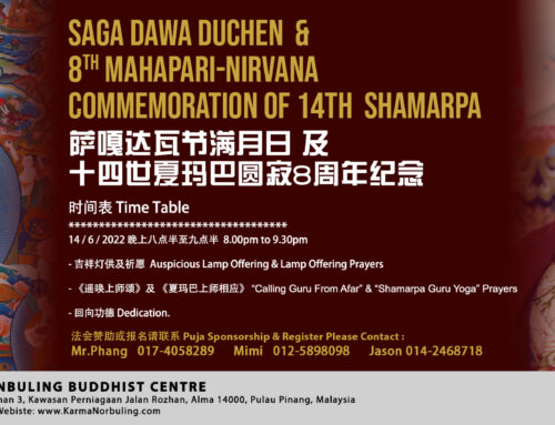 Saga Dawa Duchen & 8th Mahapari-Nirvana Commemoration Of 14th  Shamarpa